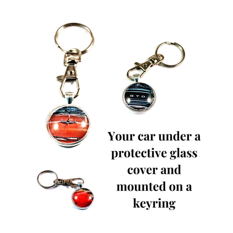 Car Guy Gift, Personalized keyring, Custom Hot Rod KeyRing, hotrod gift for him, street rod keychain, gearhead gift, Classic Car Keyring