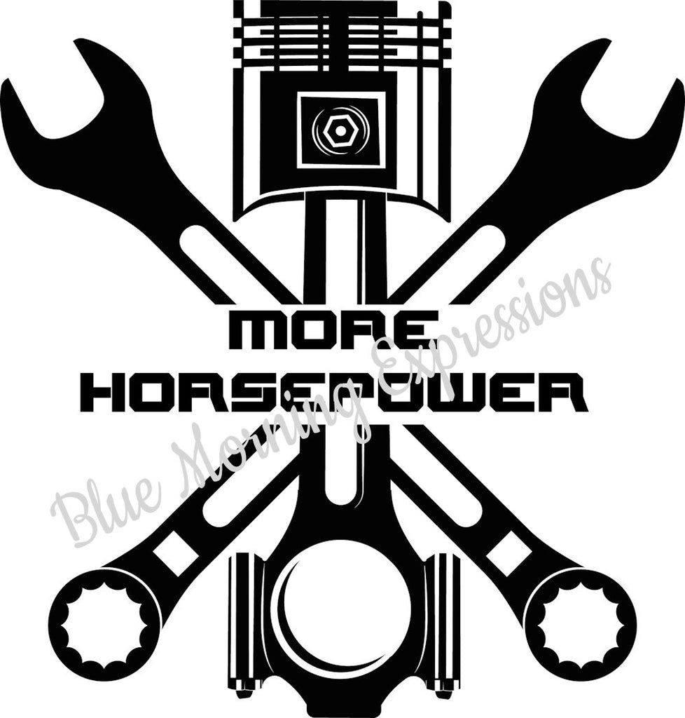 Gift for Gearheads More Horsepower Handmade Sticker Toolbox Graphics