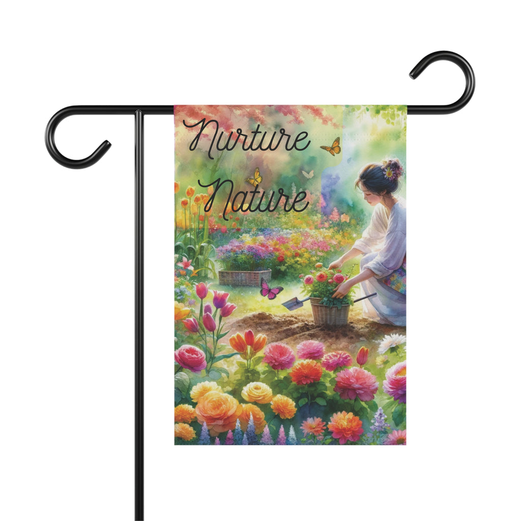 Nurture Nature Garden Flag & House Banner