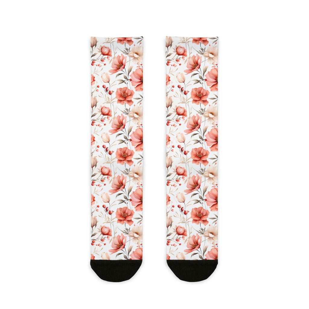 Gardeners Pink Floral Novety Socks Gift Garden Flower Footwear Unisex One Size