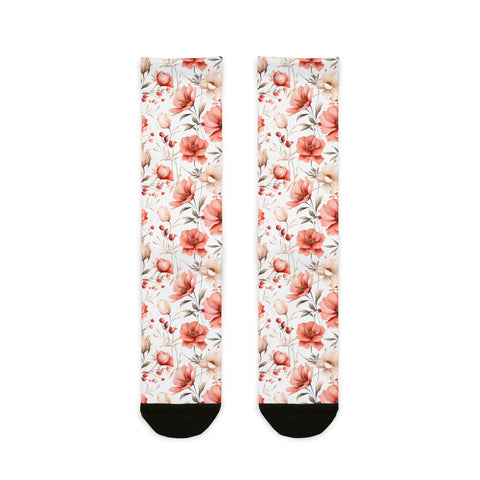 Gardeners Pink Floral Novety Socks Gift Garden Flower Footwear Unisex One Size