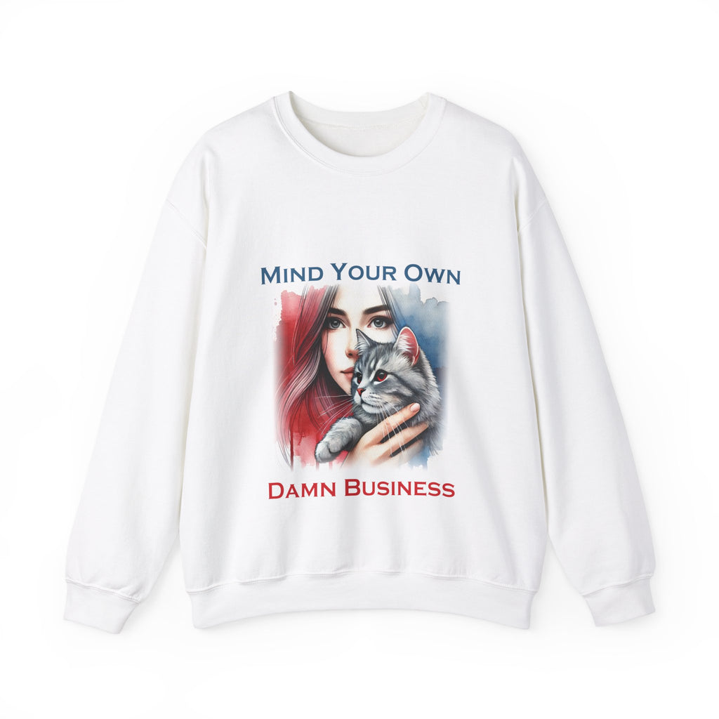 Cat lady mind your own damn business sweatshirt for women