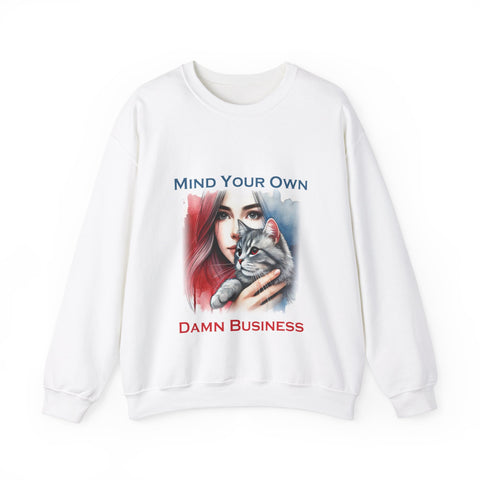 Cat lady mind your own damn business sweatshirt for women