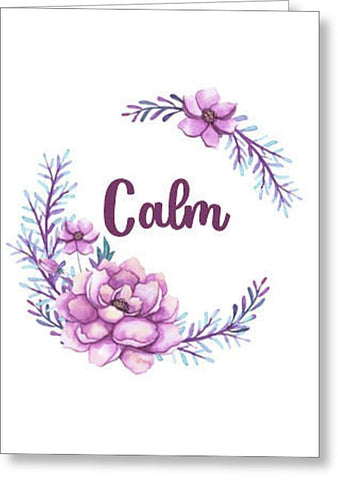Calm Inspirational Blank Note Card, Greeting Card with Envelope