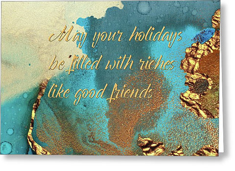 Holiday Blank Note Card, Greeting Card with Envelope
