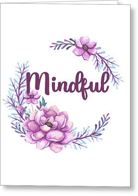 Mindful Inspirational Blank Note Card, Greeting Card with Envelope