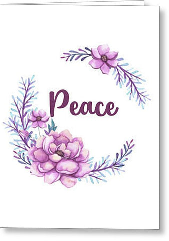 Peace Inspirational Blank Note Card, Greeting Card with Envelope