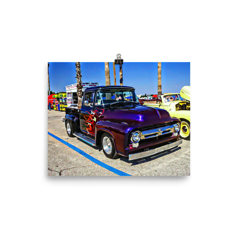 1956 Ford Pickup Truck Poster Hot Rod Wall Art Garage Home 