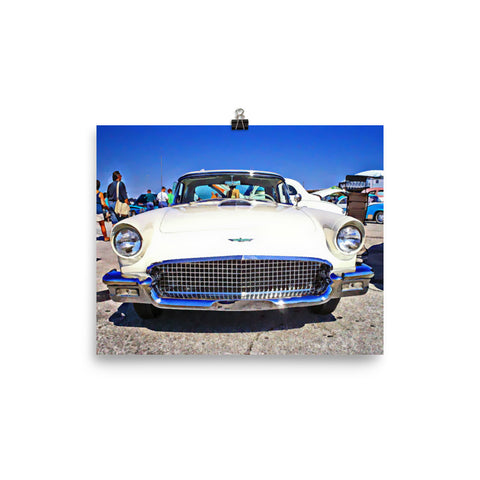 1957 Ford T-Bird Thunderbird Wall Art Print  Poster Matte Finish for Guys