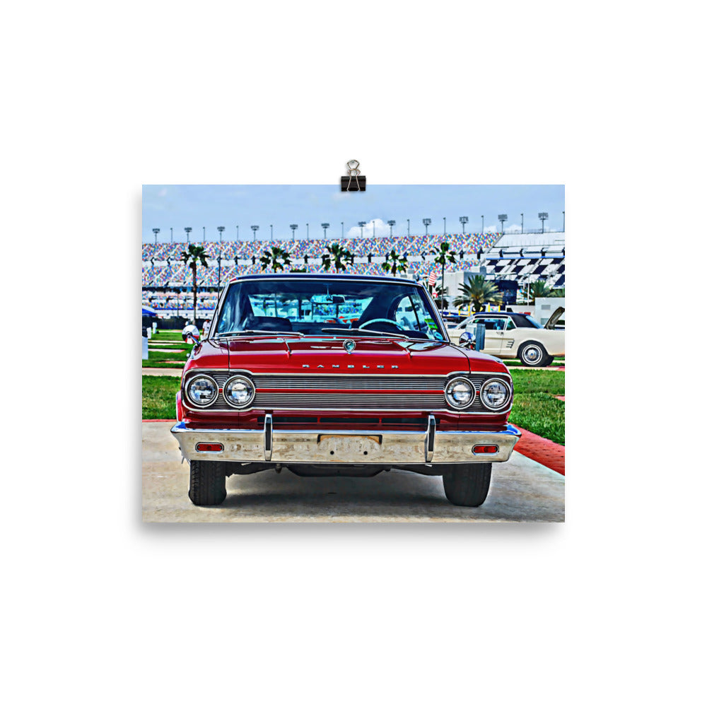 1965 AMC Marlin Muscle Car Hot Rod Poster Print Wall Art 