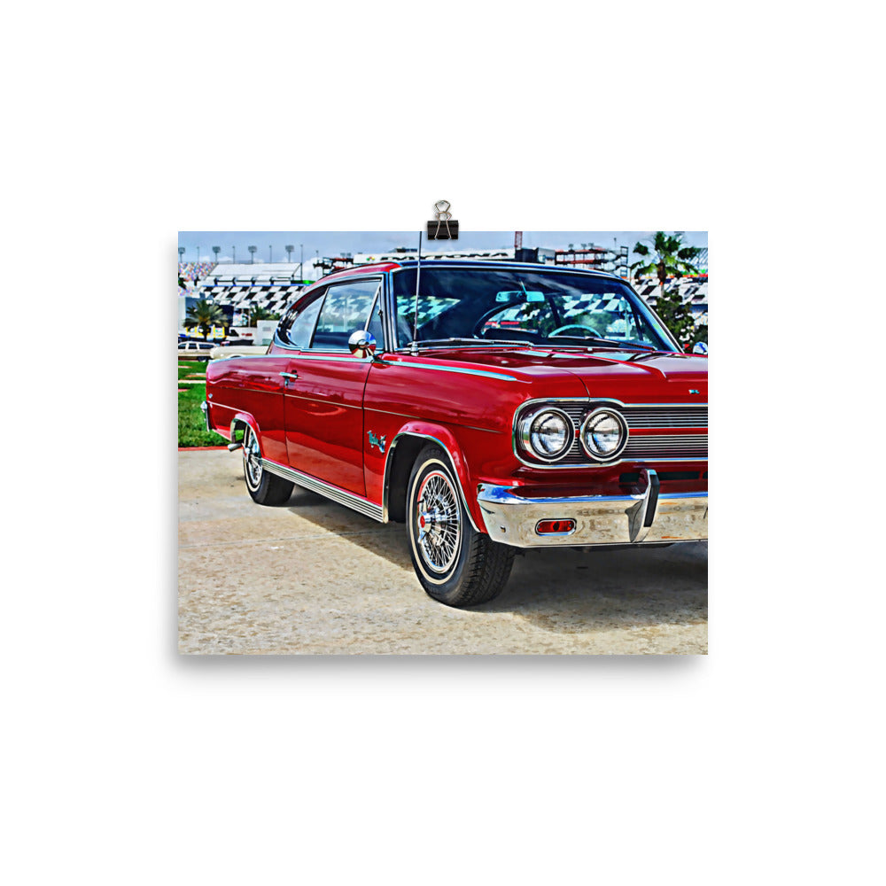 1965 AMC Marlin Muscle Car Hot Rod Poster Print Wall Art 