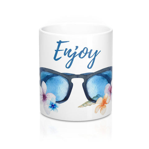 Enjoy Sunglasses Beach Theme Coffee Mug 11oz