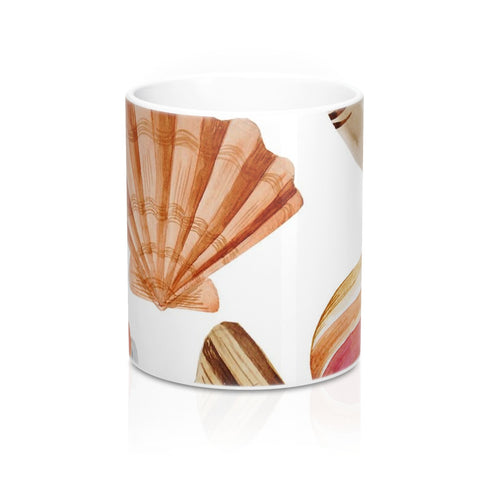 Beach Seashells Coffee Mug 11oz, Tropical Decor