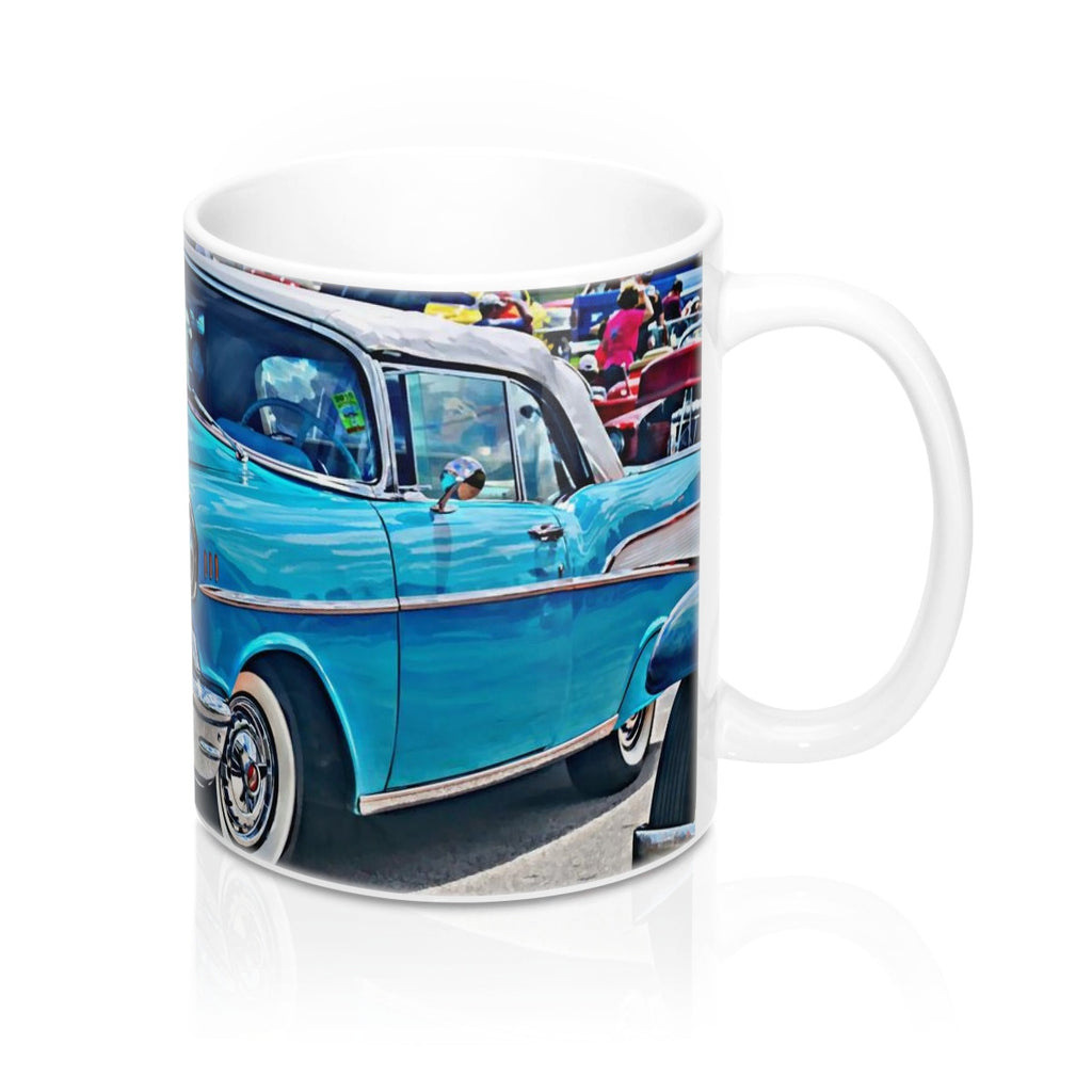1957 Chevrolet Bel Air Custom Car Tri-Five Hot Rod Coffee Mug for Guys 11 oz