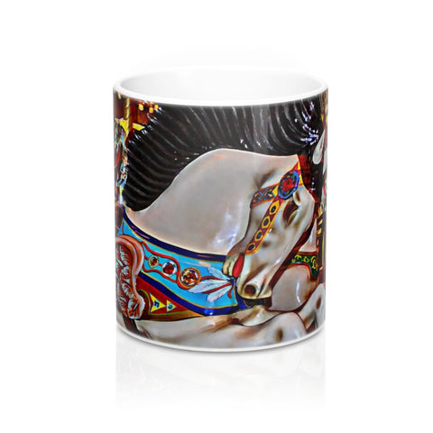 Seattle Carousel Horse Coffee Mugs 11oz Ceramic
