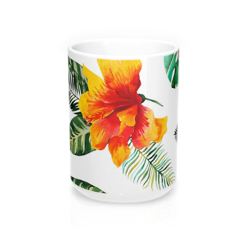 Hibiscus Bloom Flower Coffee Mugs 15oz