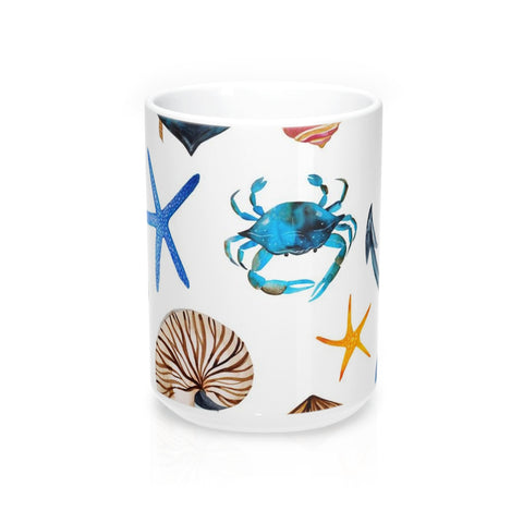 Summer Beach Theme Coffee Mugs 15oz Ceramic