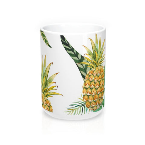 Welcome Pineapple Coffee Mugs 15oz Ceramic