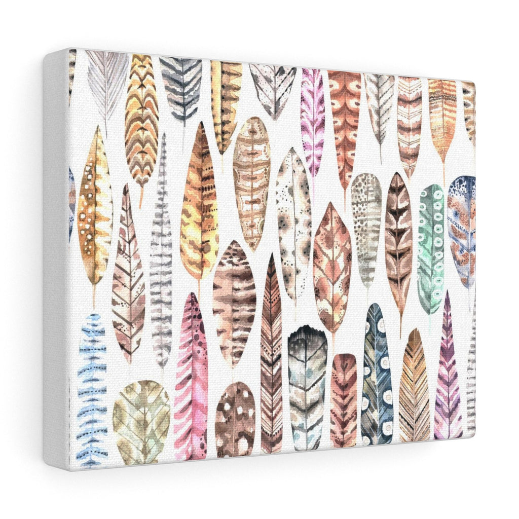 Boho Watercolor Feathers Canvas Gallery Wraps Colorful Wall Art Home Decor