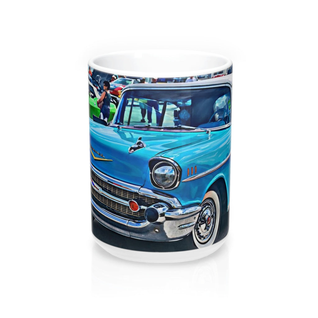 1957 Chevrolet Bel Air Custom Car Tri-Five Hot Rod Coffee Mug for Guys