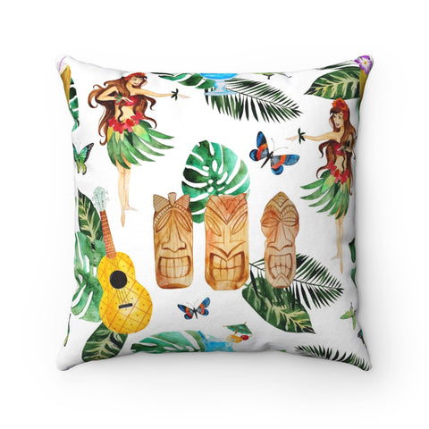 Hula Girl Tropical Theme Decorative Throw Pillows, Beach Home Decor