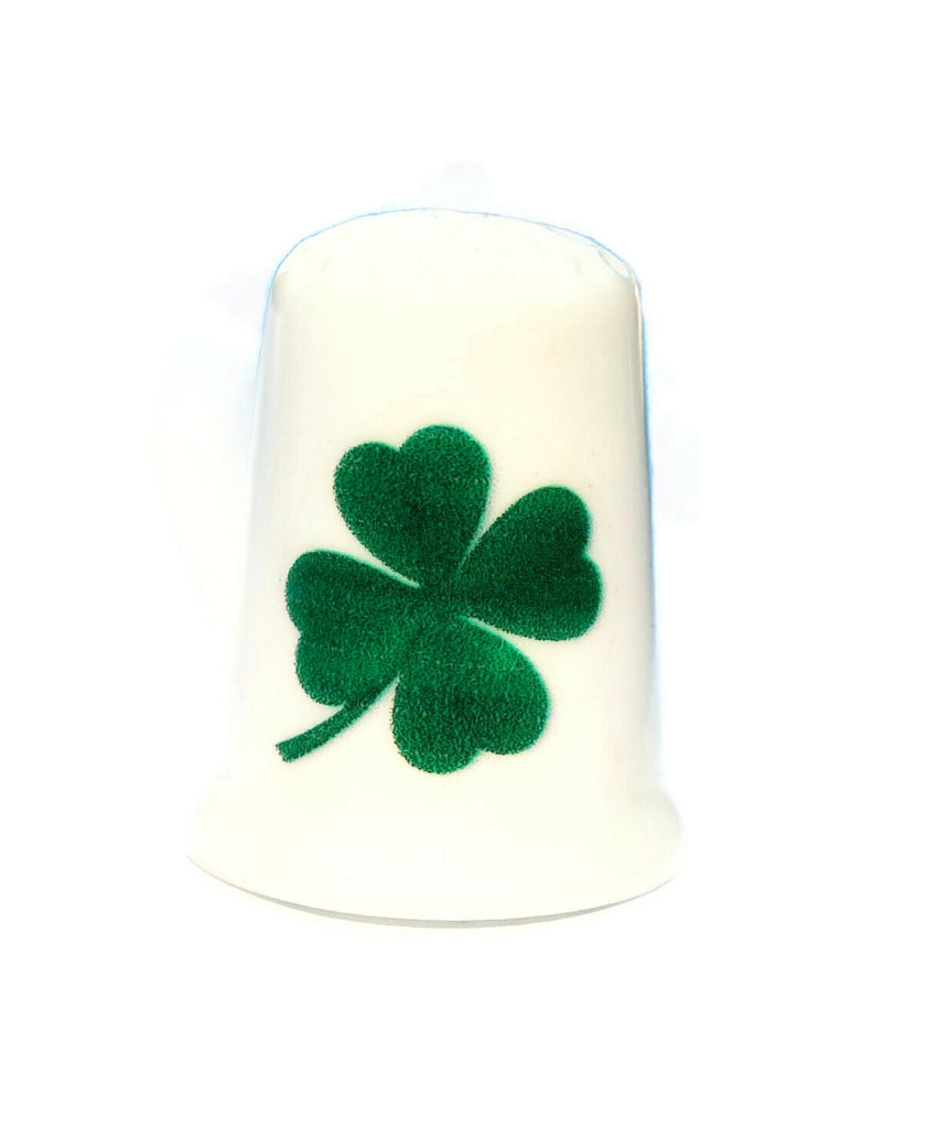Irish 4-Leaf Clover Collectible Thimbles Decorative Handmade