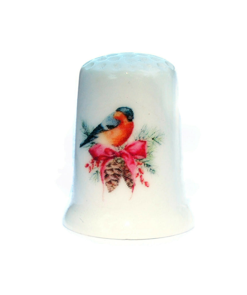 Christmas Winter Bird Collectible Thimbles Decorative Handmade