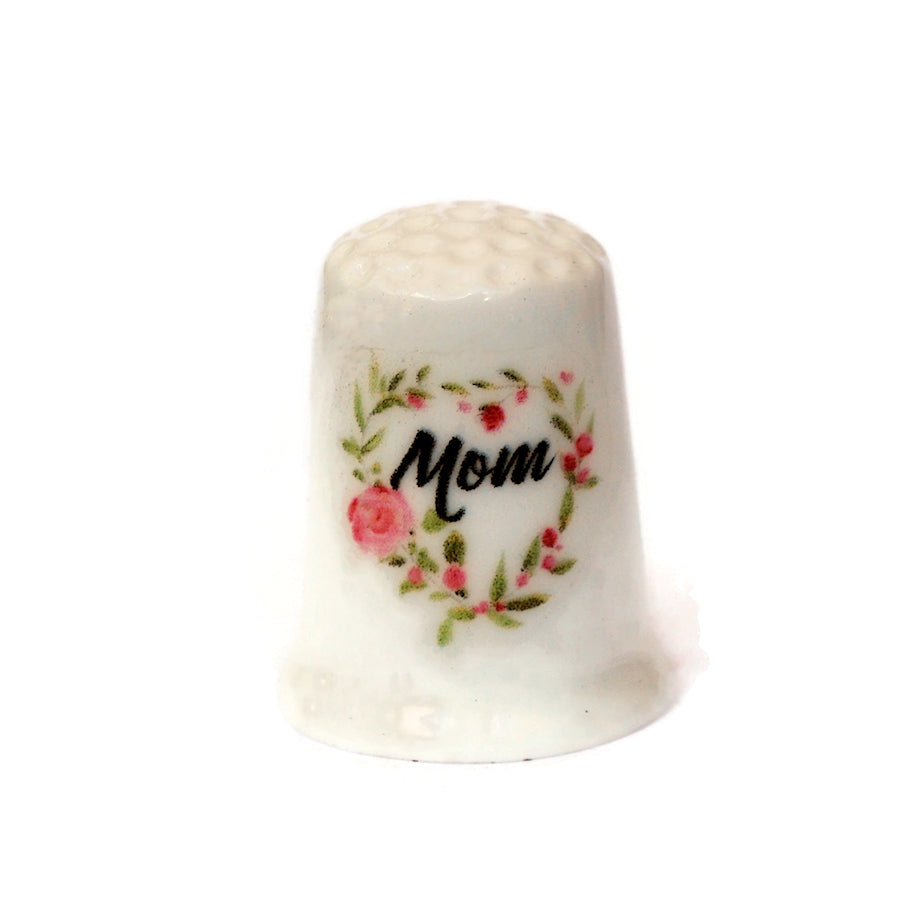 Mom Flower Heart Collectible Thimbles Decorative Handmade