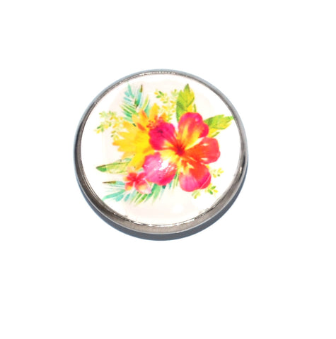 Pink Hibiscus Tropical Flower Kitchen Magnet for Fridge, Refrigerator Magnet