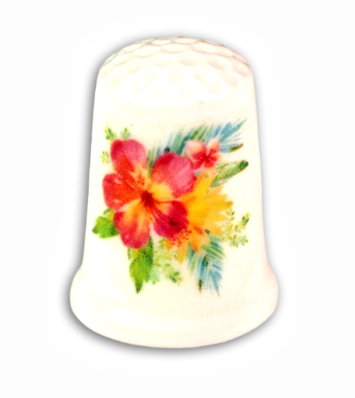 Hibiscus Handmade Collectible Thimbles