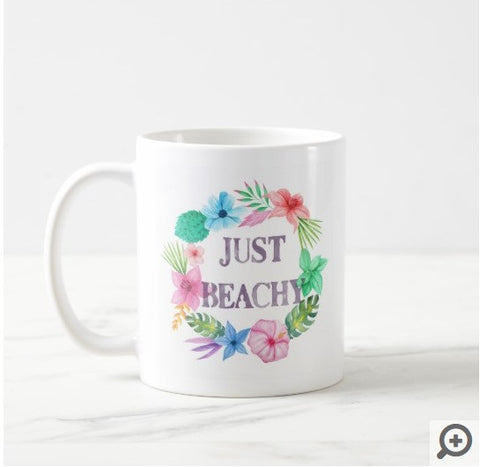 Tropical Theme Beach House Coffee Mug