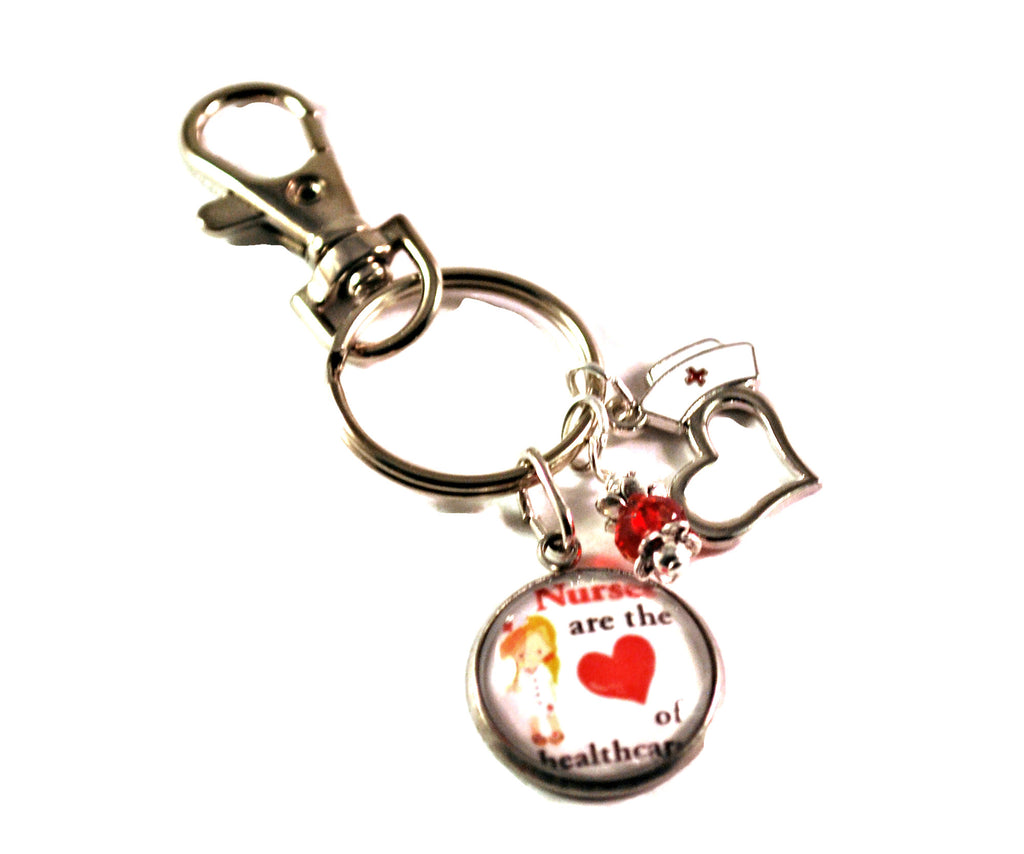 RN Nurse Key Chain with Lanyard Clasp, Keyrings for Women