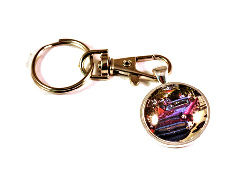 1957 Buick Hot Rod Vintage Car Key Chain Keyring for Guys