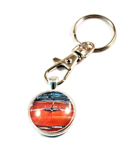 1955 Chevrolet Tri-Five Hot Rod Keychain KeyRings for Men