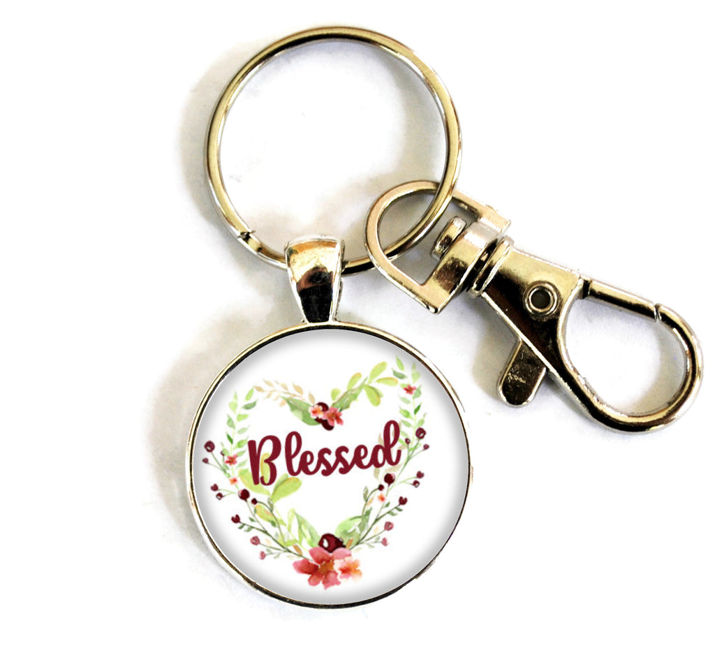 Blessed Women's Purse Charm Keychain Handmade Keyrings for Women
