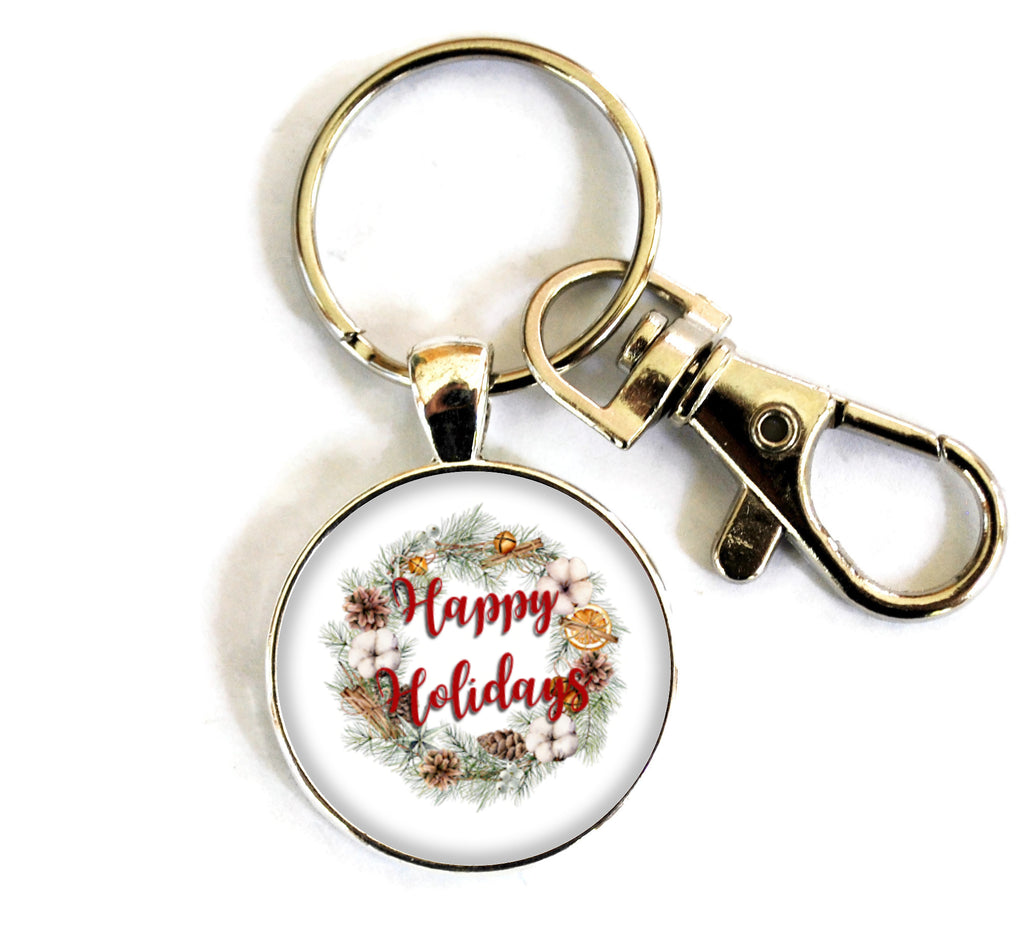 Christmas Women's Purse Charm Keychain Handmade Keyrings for Women