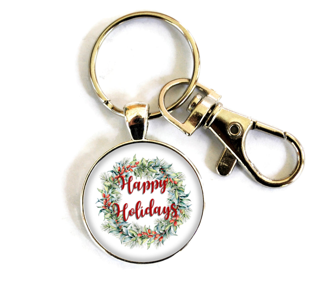 Christmas Women's Purse Charm Keychain Handmade Keyrings for Women