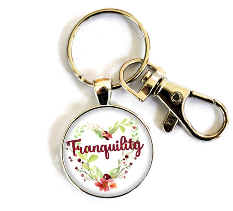 Inspirational Women's Purse Charm Keychain Handmade Keyrings for Women