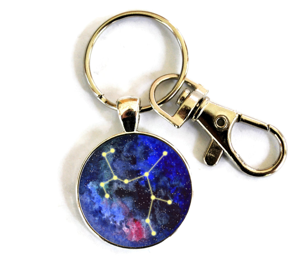 Sagittarius Zodiac Sign Women's Purse Charm Keychain Handmade Keyrings for Women