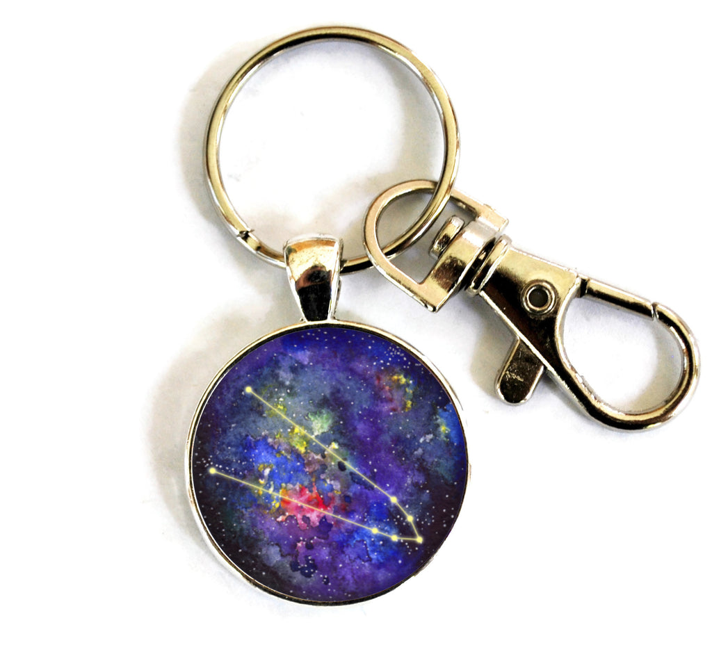 Taurus Zodiac Sign Women's Purse Charm Keychain Handmade Keyrings for Women