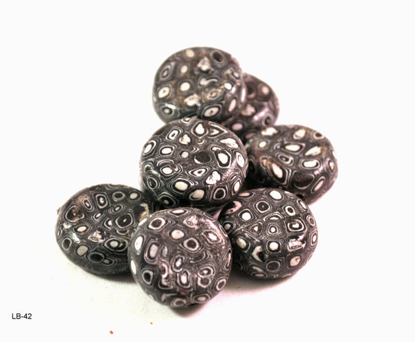 Black and White Flat Coin Handmade Polymer Clay Beads –  BlueMorningExpressions