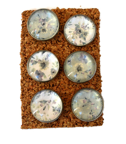 Large Blue Rose Decorative Push Pins Thumbtacks and Corkboard Pushpins for Bulletin Boards