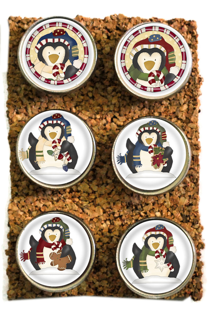 Large Christmas Penguin Decorative Push Pins Thumbtacks and Corkboard Pushpins for Bulletin Boards