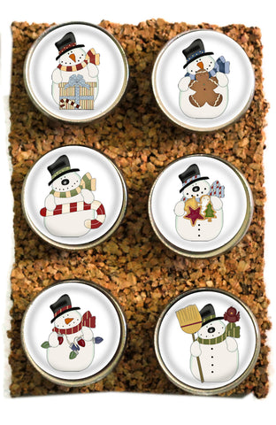 Large Christmas Snowman Decorative Push PinsThumbtacks and Corkboard Pushpins for Bulletin Boards