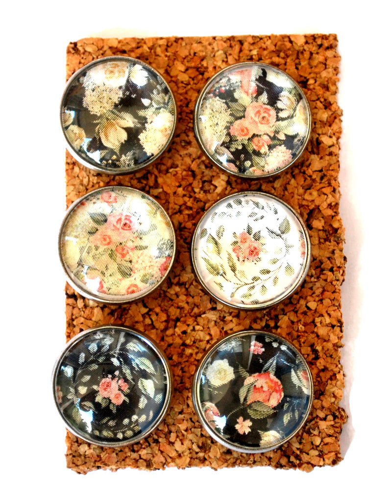 Pink Rose Decorative Push Pins Thumbtacks and Corkboard Pushpins for Bulletin Boards