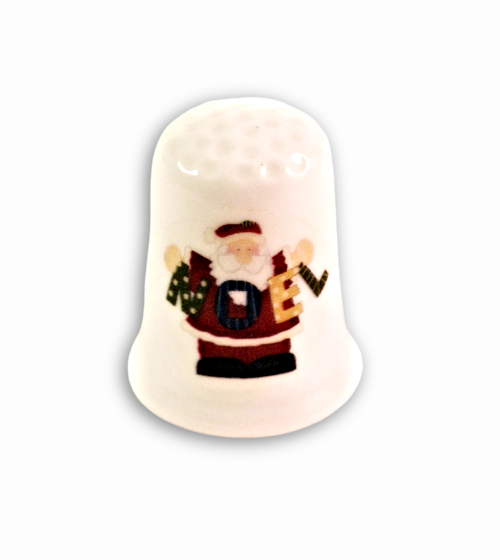 Christmas Santa Collectible Thimbles, Handmade Holiday