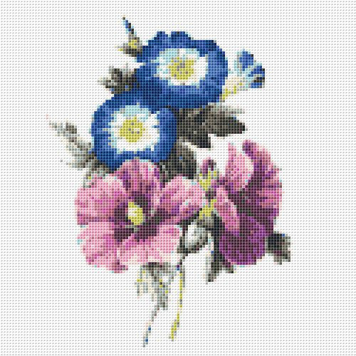 Free Counted Cross Stitch Pattern With Wildflowers, Digital Download –  Bluemorningexpressions