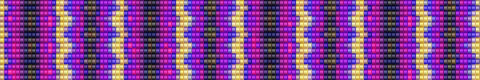Purple and Yellow Stripe Seed Bead Loom Bracelet Pattern