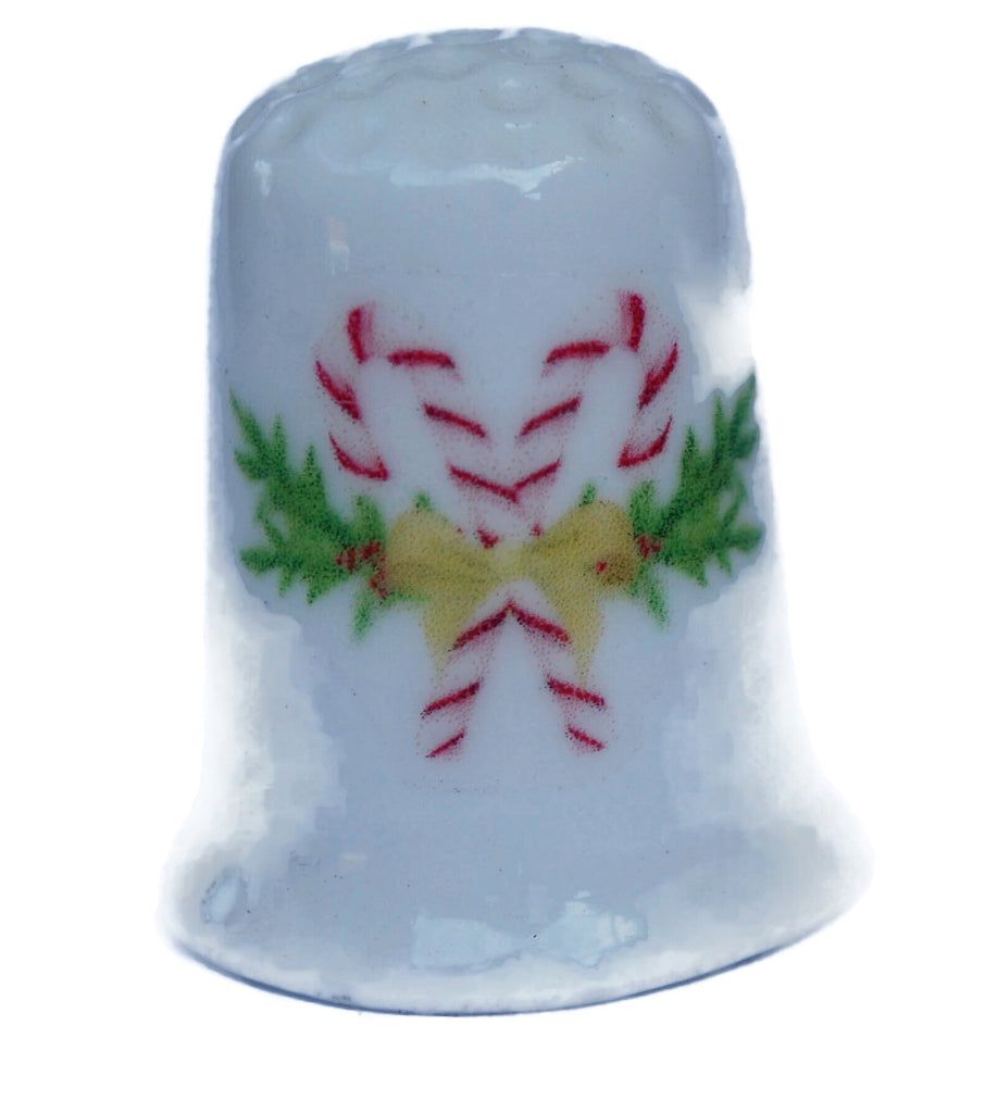 Candy Cane Christmas Collectible Thimbles Decorative Handmade