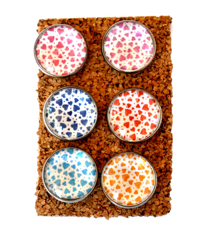 Colorful Heart Decorative Push Pins Thumbtacks and Corkboard Pushpins for Bulletin Boards